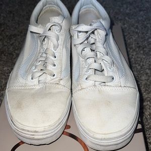 White Old Sckool Vans